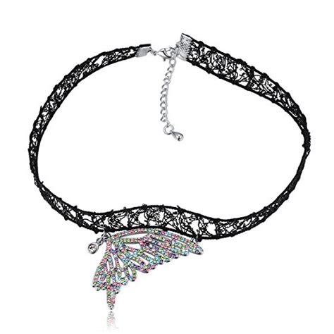 NEVI Czech Crystals Butterfly Animal Fashion Designer Choker Necklace ...