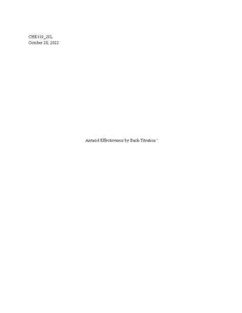 Image result for Antacid Back Titrations Explained