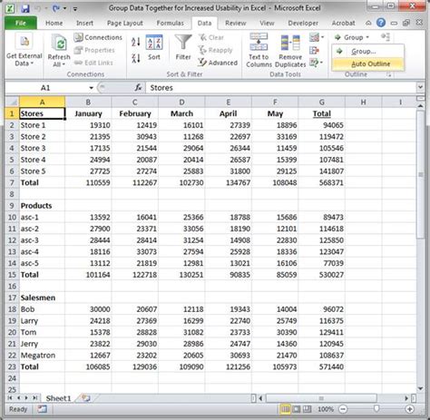 Image result for Group Data Di Excel