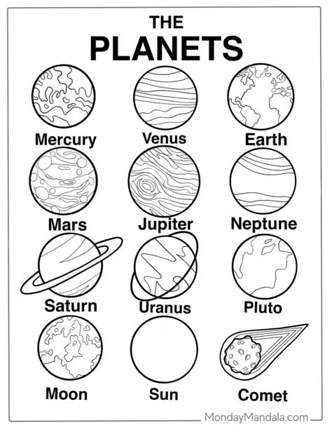Solar System Planets Coloring Pages 的图像结果