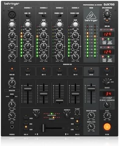 Behringer Pro Mixer DJX750 Professional 5-Channel DJ Mixer with ...