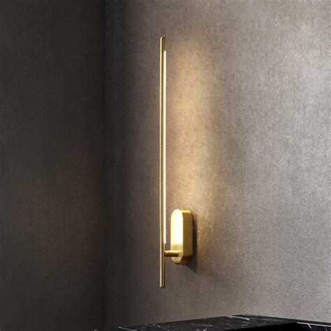 CITRA 600 MM LED Gold Electroplated Long Tube Acrylic Wall Light - Warm ...