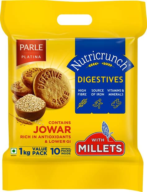 Parle Nutricrunch Classic Wheat Flour Digestive Cookies