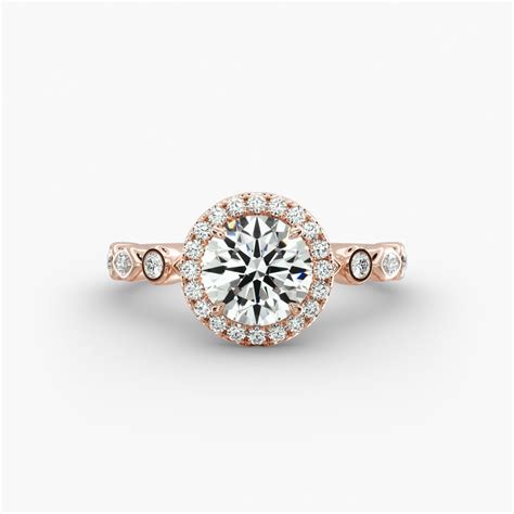 Alternating Marquise Engagement Ring Classic Halo Head