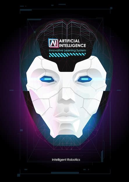 Robot Face Machine Learning Vectors & Illustrations for Free Download