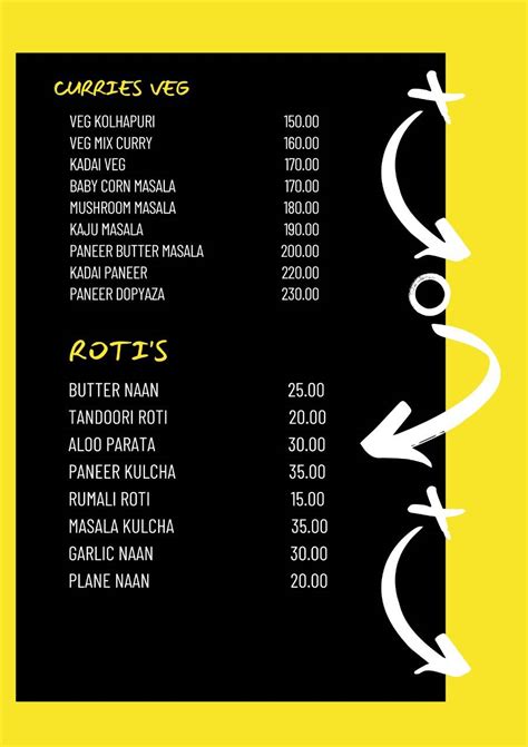 Menu at Grand MRCB Food Court, Hyderabad