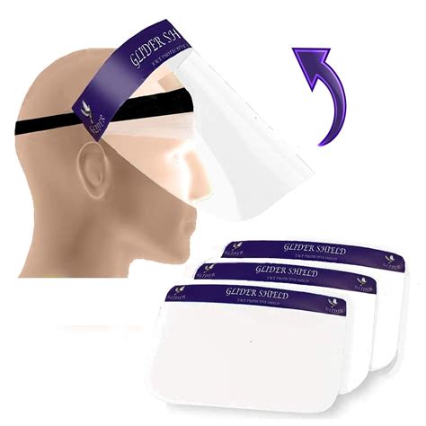 Glider Movable Face Shield - Reusable Full Face Transparent Breathable ...