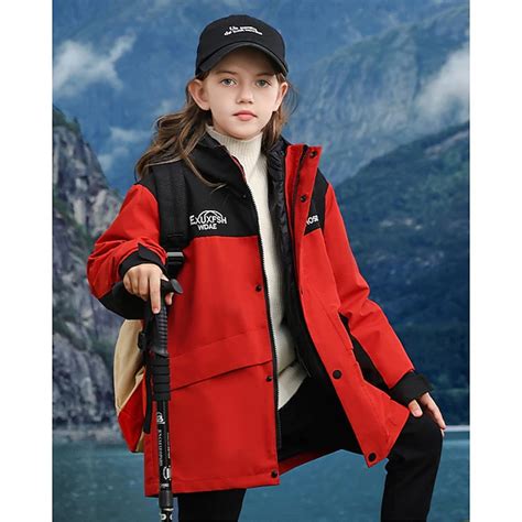Kids Girls' Down Jacket Hiking Jacket Outdoor Jacket 3 in 1 Jacket ...