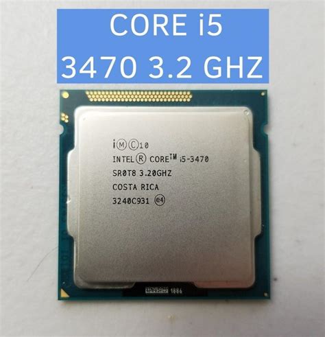 Процесор Intel Core I53470: опис і характеристики