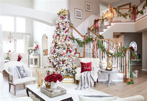A Burgundy and Blush Christmas Living Room - Styled With Lace ...