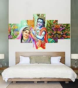 radhe Krishna ji god 3D Wall Sticker for Living Room Bedroom Office and ...