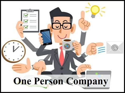 What is meant by One Person Company?