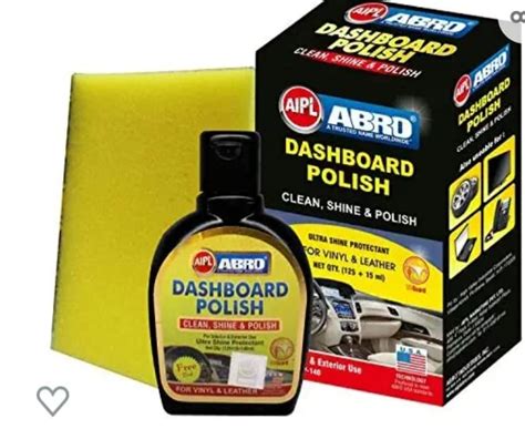 ABRO DP-140 Car Dashboard Polish with Cleaning Foam Sponge Multipurpose ...