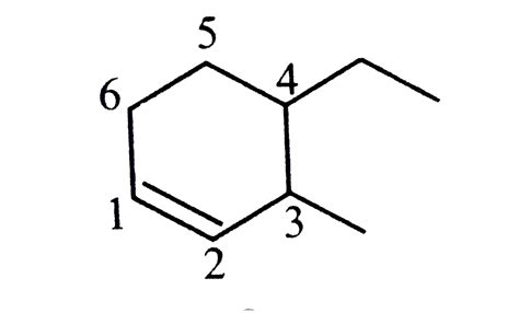 Which is the correct structure of `4-`ethyl`3-`methylcyclohexene?