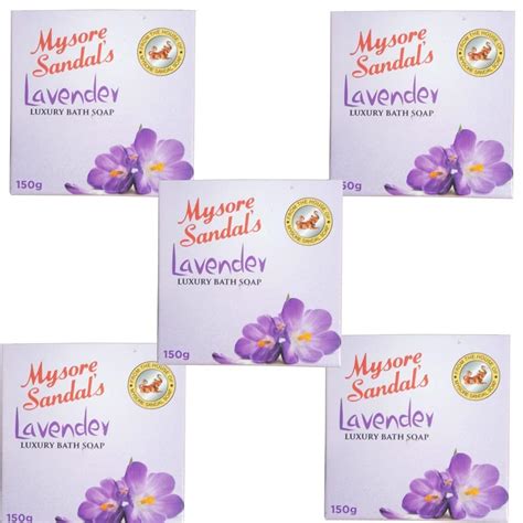 MYSORE SANDAL"S LAVENDER BATH SOAP PACK OF150G *5 : Amazon.in: Beauty