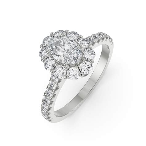 Buy Floral Halo Lab Diamond Engagement Ring Online – Emori