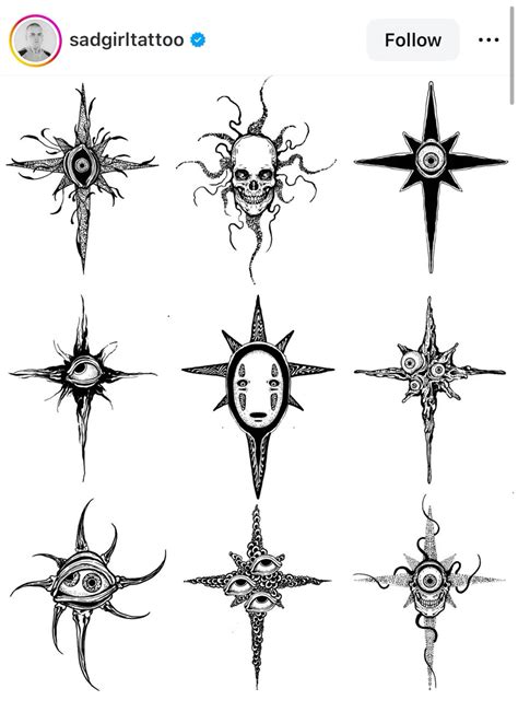 Black tattoo eye and cross star organic | Occult tattoo, Grunge tattoo, Dark art tattoo