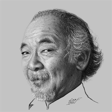 ArtStation - Pat Morita - Mr. Miyagi - Karate Kid - MSPaint - Portrait
