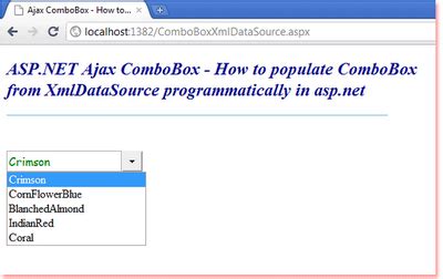 Image result for ComboBox ASP