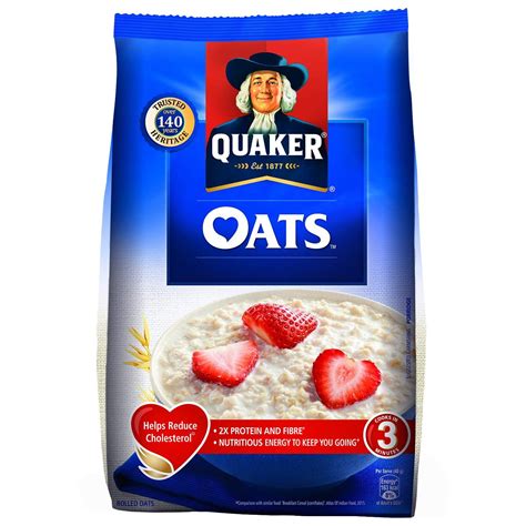 Quaker Oats 1kg, Rolled Oats Natural Wholegrain, Nutritious Breakfast ...