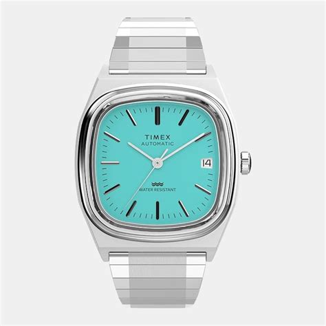 Timex Q TIMEX Men Blue Rectangle Dial Automatic Analog Watch - TW2Y073 ...