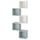 EKET wall-mounted storage combination, white/light grey-blue - IKEA