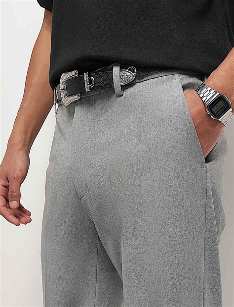 Buy Mid Waist Tailored Fit Semi Formal Trousers at Marks & Spencer