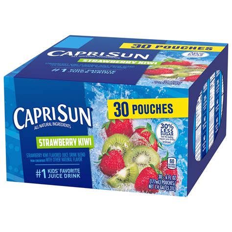 Capri Sun Strawberry Kiwi Naturally Flavored with other natural flavor ...