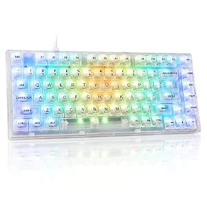 Amazon.in: Buy CC MALL 80% Transparent Mechanical Gaming Keyboard,RGB ...
