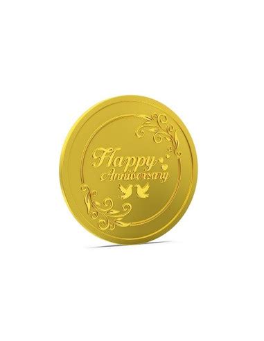 Aspect Bullion Happy Anniversary Gold Coin Of 8 Grams in 24 Karat 995