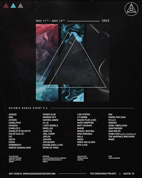 Horarios del Seismic Dance Event con impresionante Line up que incluye entre otros a FatBoySlim ...