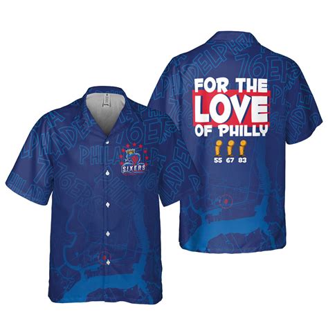 Philadelphia 76ers Symbol For The Love Of Philly 3D Hawaiian Shirt ...