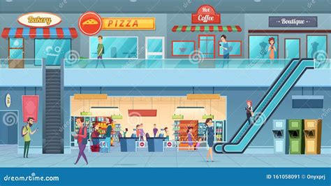 Shopping Center Cartoon 的图像结果