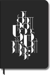 AKSHARYOGI Notebook A5 Diary Artistic Alphabets Notebook, Diary (Black ...