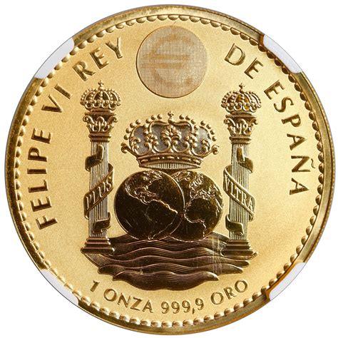 Madrid, Spain, gold reverse proof 1.5 euros (1 oz Spanish Doubloon ...