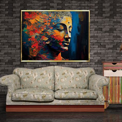 Serene Retreat: Lord Buddha Wall Art Paintings for Bedroom Decor ...