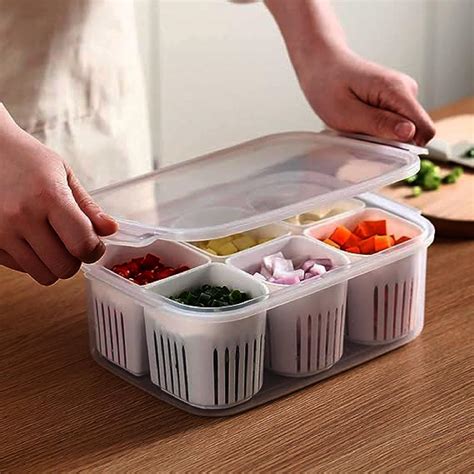 ZELKEY Fridge Storage Boxes Freezer Storage Containers, Container for ...