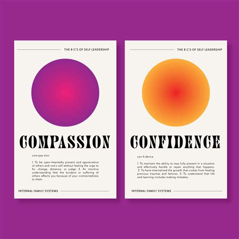 IFS 8 C's of Self Leadership Poster Series Printable Digital Downloads ...