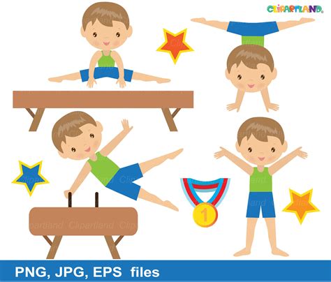 Boy Gymnastics Clip Art