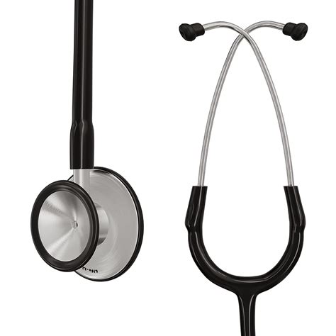 LIFE LINE Gamma Stethoscope (Black) | Single Diaphragm Aluminum Silver ...