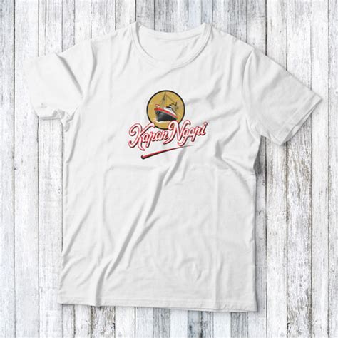 Jual Kaos Kapan Ngopi - Putih, L - Kab. Sidoarjo - Simple_Scoot | Tokopedia