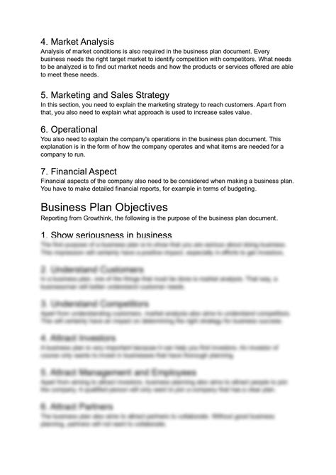 Business Plan Objectives 的图像结果