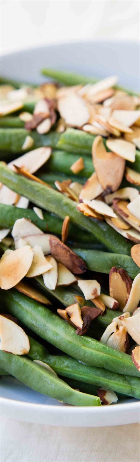 Lemon Green Bean Almondine - the food poet