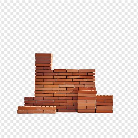 A stack of bricks on a white background | Premium AI-generated PSD