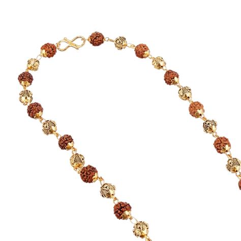 Gold Plated Rudraksha Vel Mala – Japam