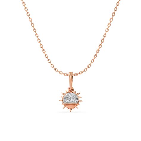 Solar Gleam 9KT Gold Laboratory Grown Diamond Necklace – PALMONAS