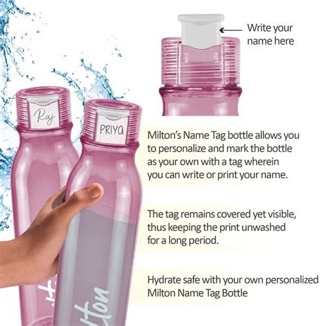 Buy Name Tag Water Bottle 1L Online - Milton