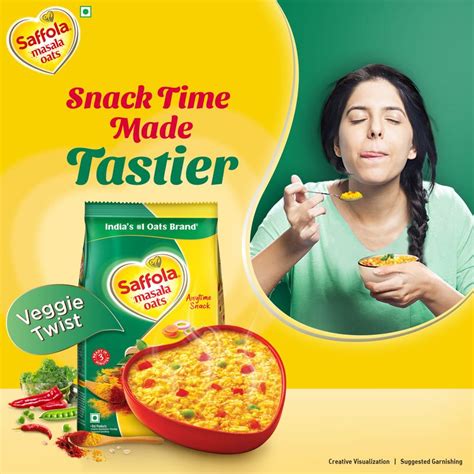 Buy Saffola Masala Oats Veggie Twist- 500 gm Online at Best Price in ...