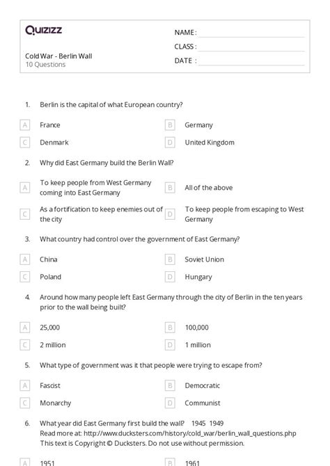 50+ cold war worksheets for 8th Class on Quizizz | Free & Printable