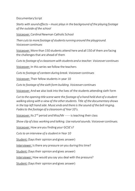 Image result for Documentary Storyboard Script